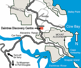 Daintree Discovery Centre Map | Where is the Daintree Rainforest?